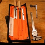 Tools needed to sharpen a chainsaw.